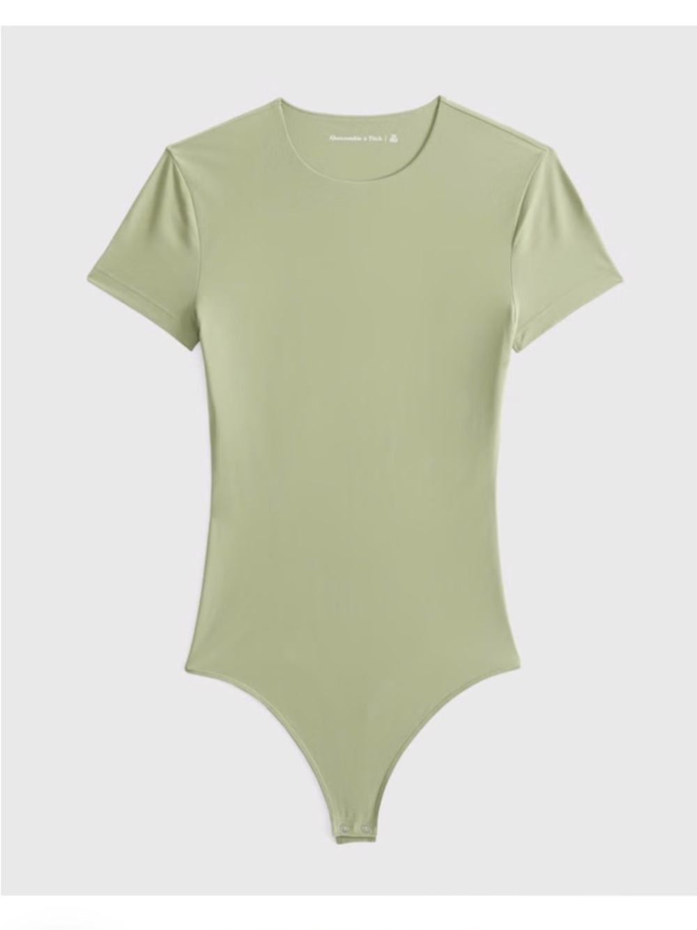 Abercrombie & Fitch Sage Green Short Sleeve Bodysuit (XS)